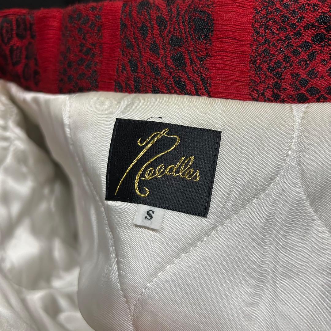 希少レア　美品Needles 赤　ストライプ ジャケット S 滝藤賢一　アニマル