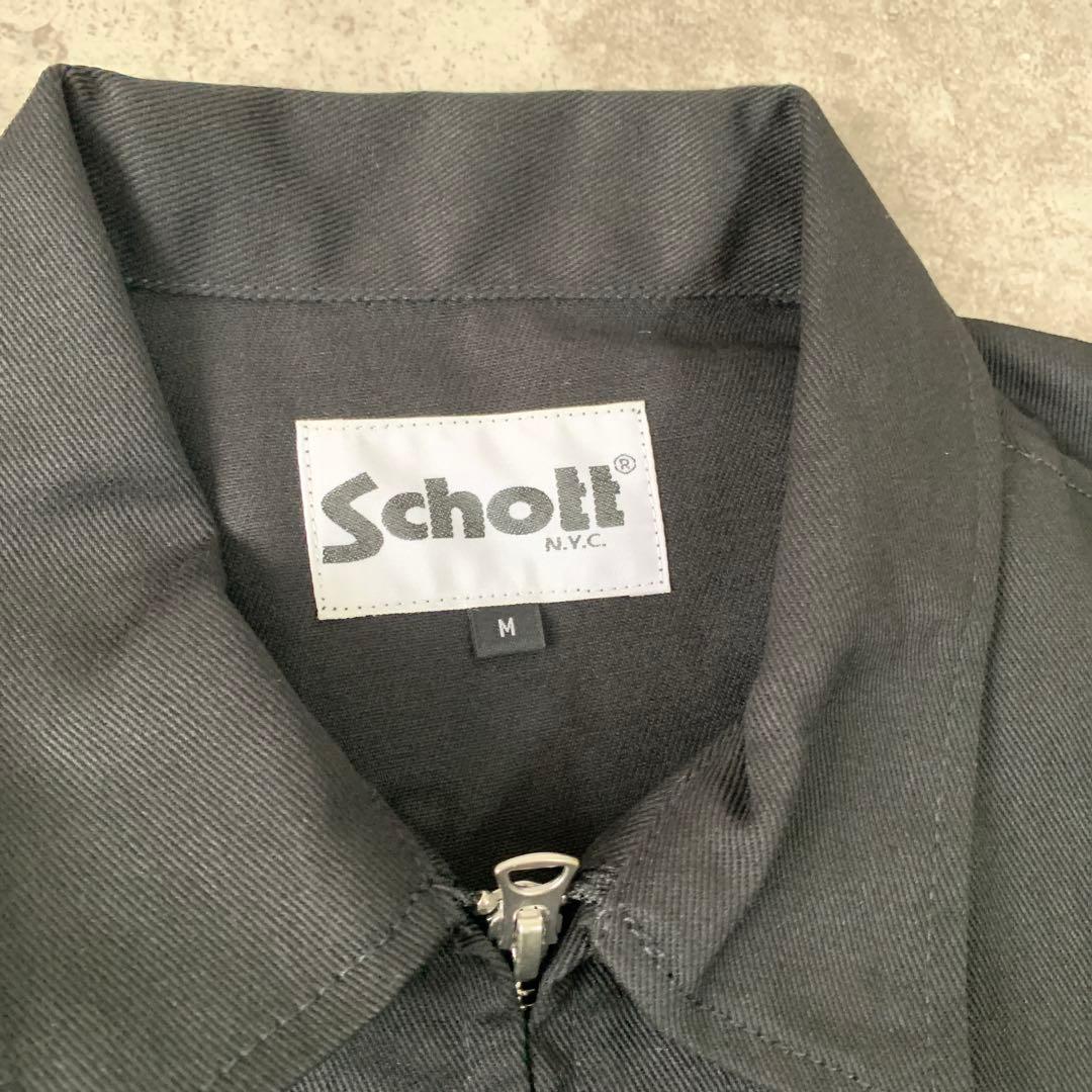 SCHOTTショット ワークジャケットコットンM 黒ブラックメンズ