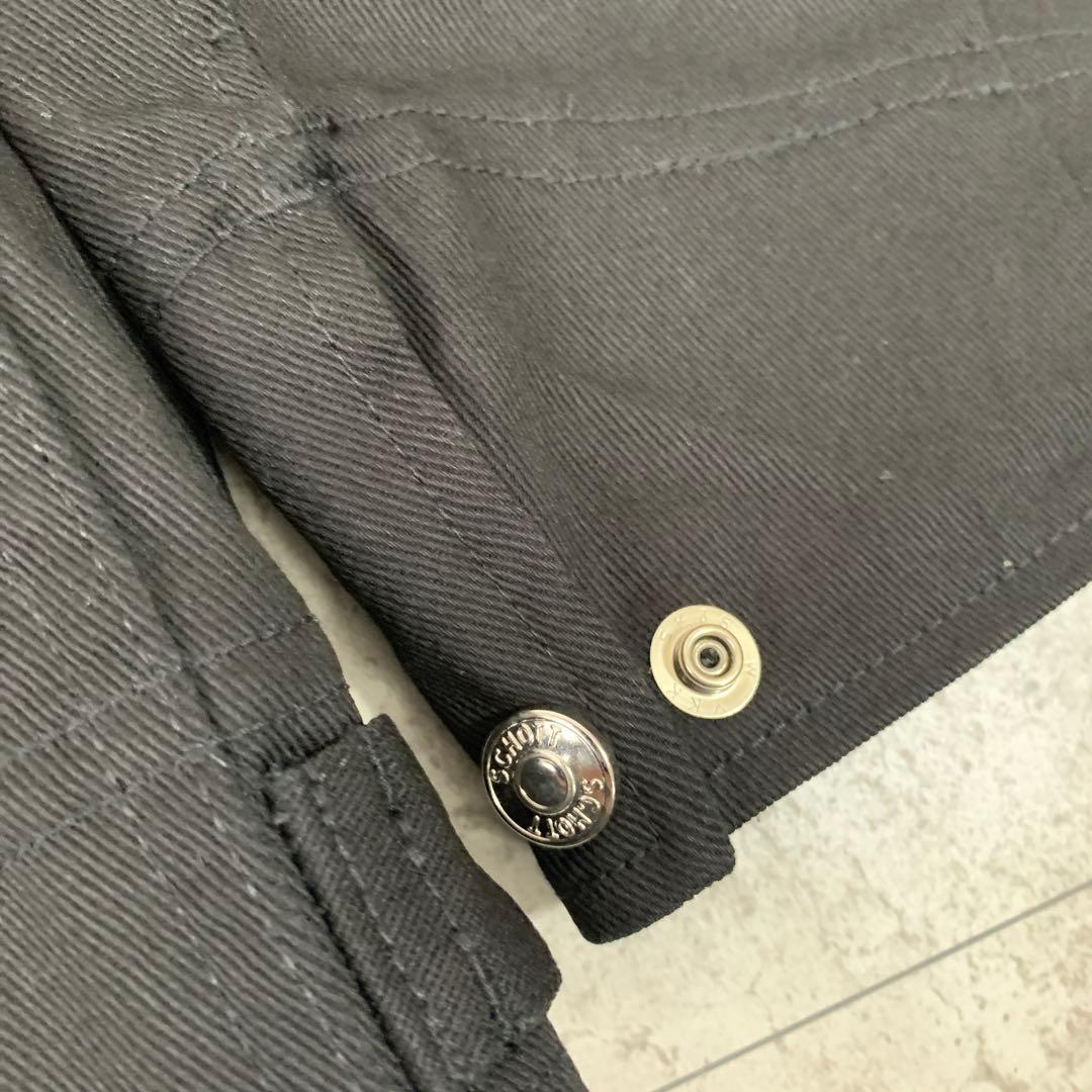 SCHOTTショット ワークジャケットコットンM 黒ブラックメンズ