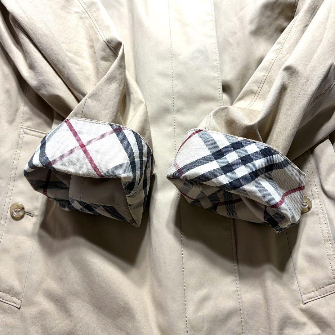BURBERRY ステンカラーコート　ライナー付　ブラウン　ノバチェック　11