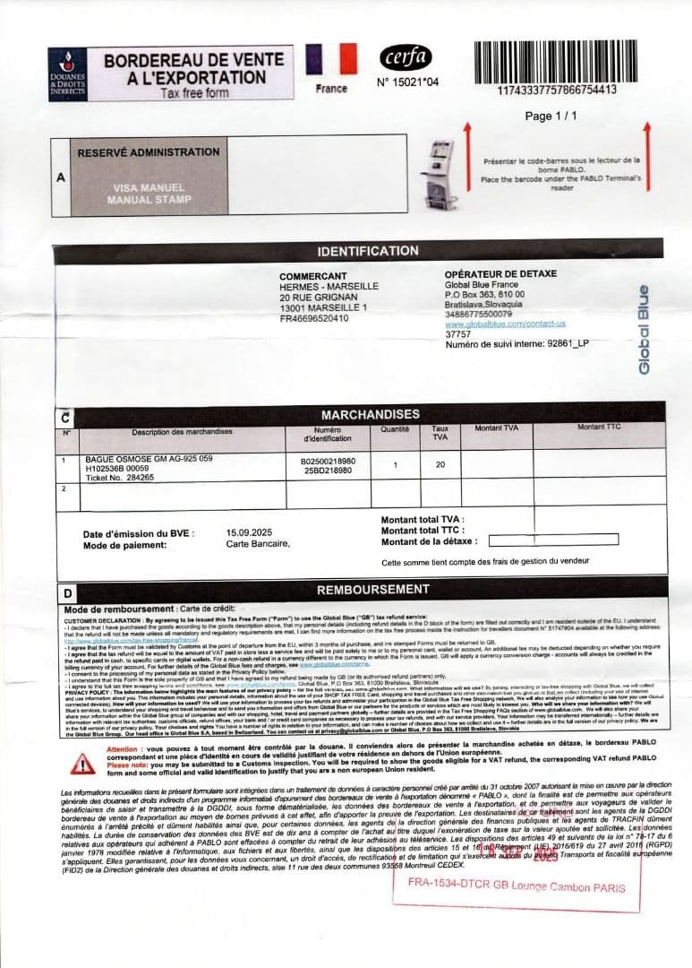 美品　オスモズGM 59号　HERMES