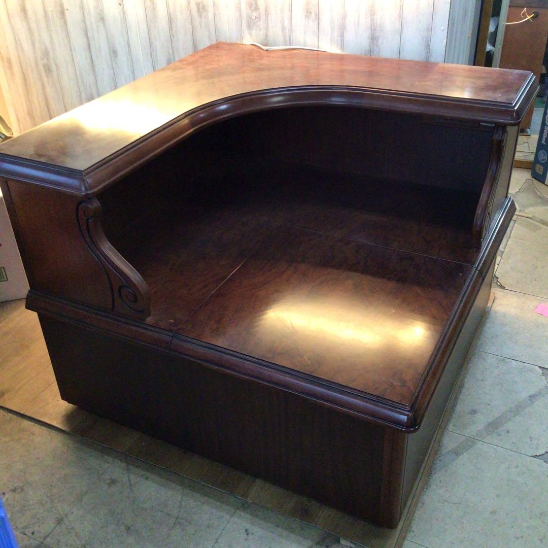 オールド　カリモク家具 コーナーテーブル