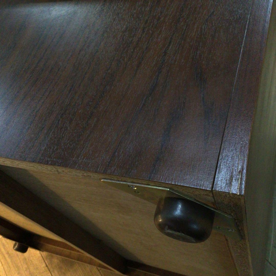 オールド　カリモク家具 コーナーテーブル