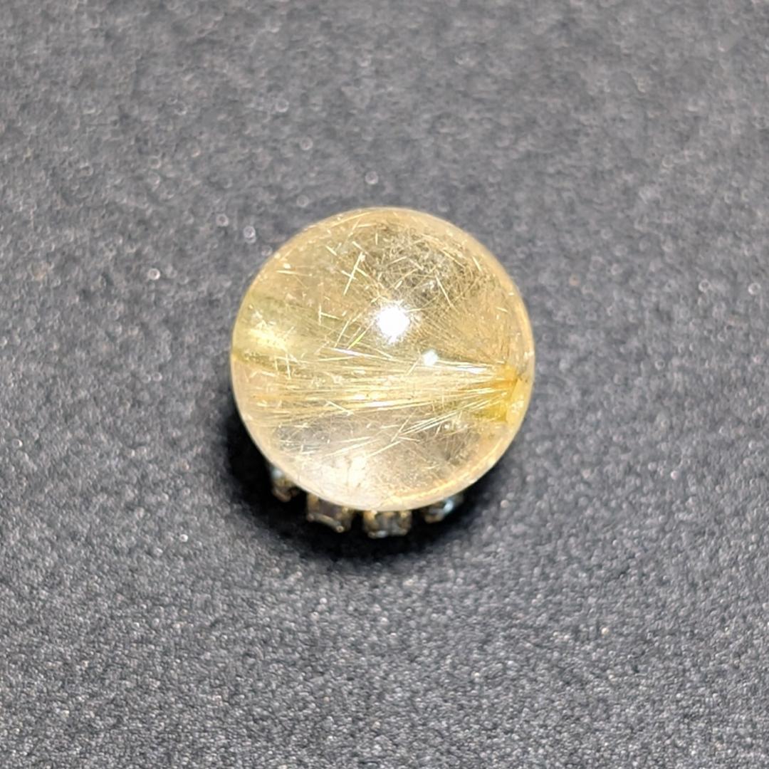 一点物【優しい金糸が美しい】 ゴールドルチル 粒売り 10ミリ 水晶のお守り