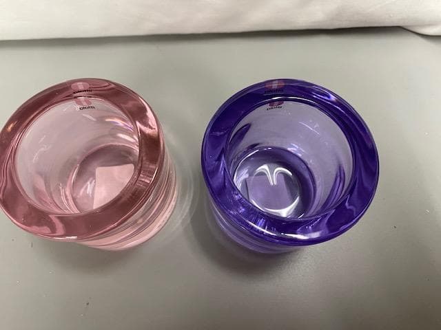 未使用　イッタラ　キビ　キャンドルホルダー　ラベンダー＆ペールピンク　2個