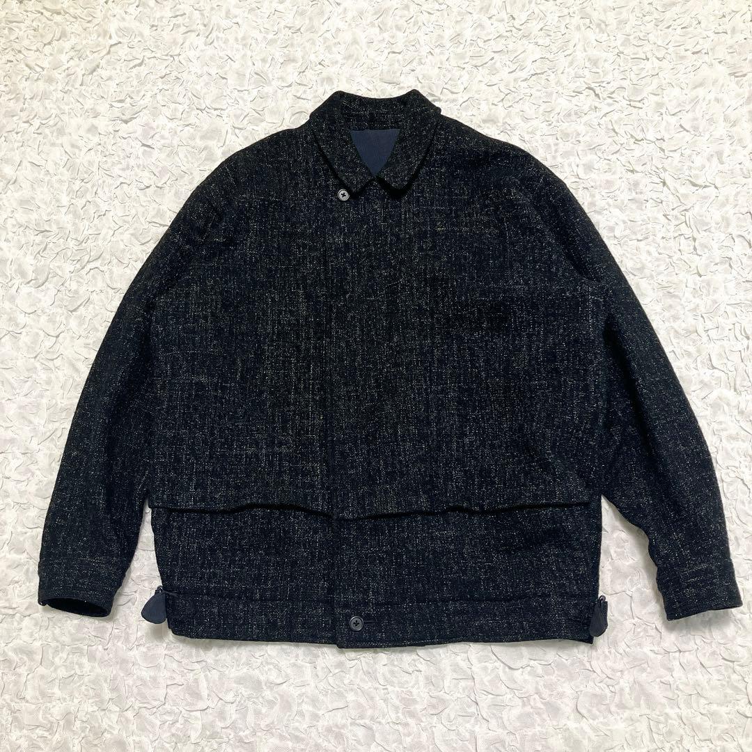 Y's for men【初期タグ】ブルゾン　ツイード　ジップ　黒