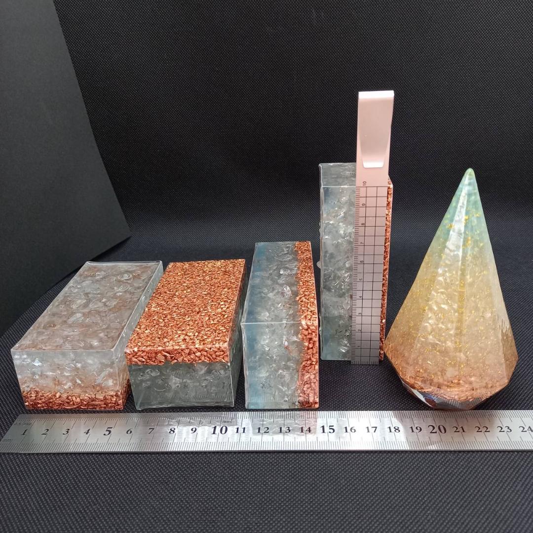 『結界＆パワースポット黄金比オルゴナイトパーフェクトセット No33』浄化と結界