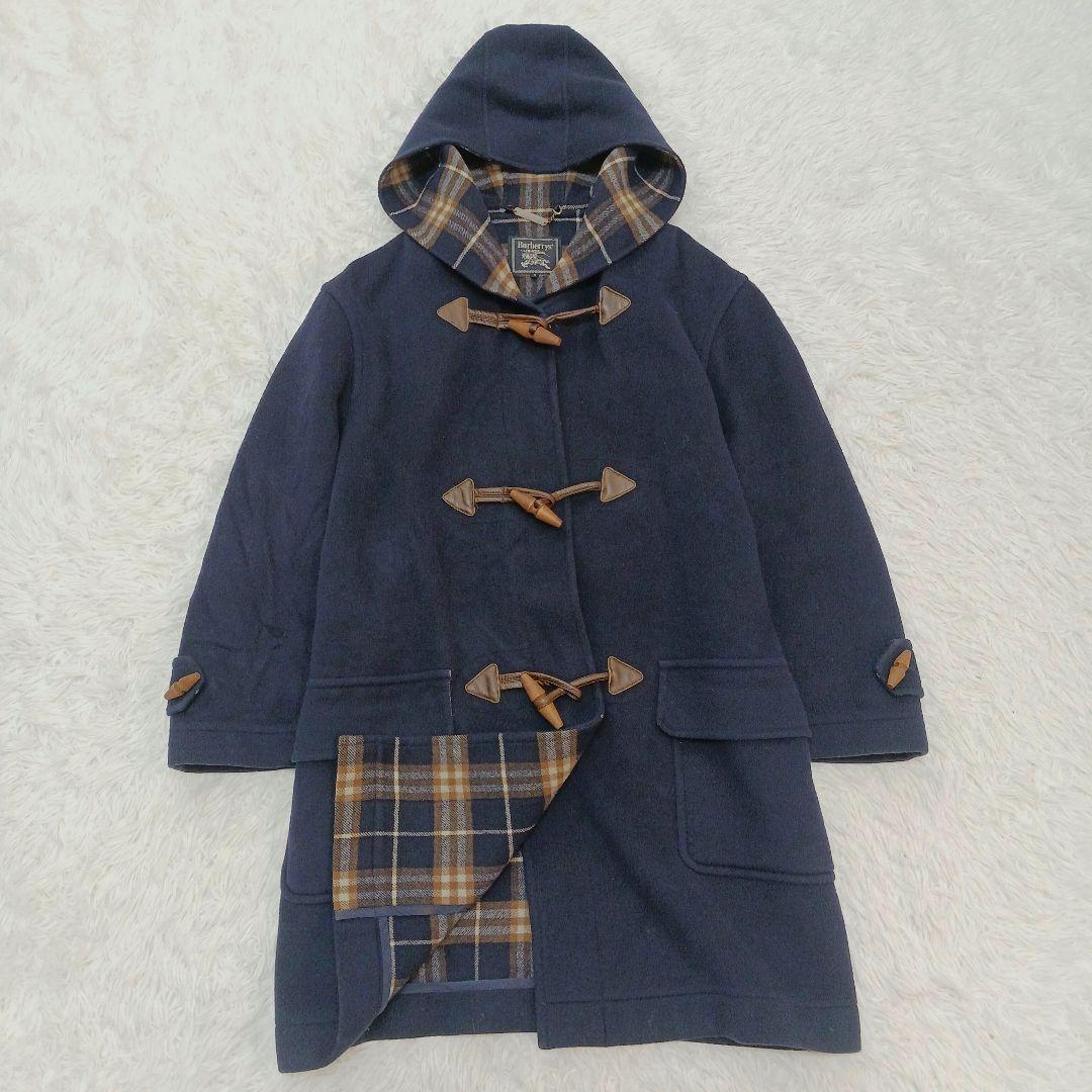 ✨極美品✨バーバリーズ　ウールカシミヤ　ダッフルコート　ノバチェック　濃紺 9