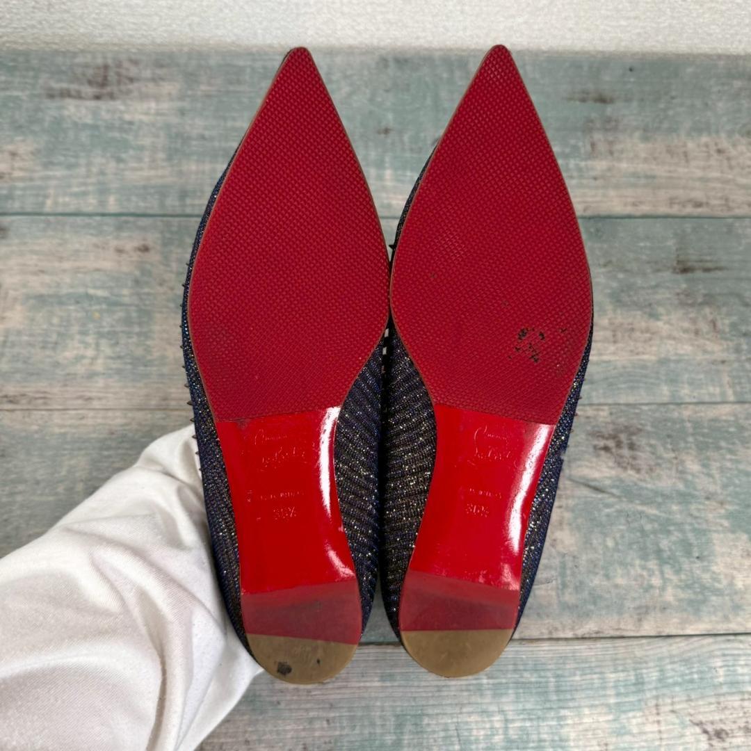 着用2回 Christian Louboutin フラットシューズ36 1/2