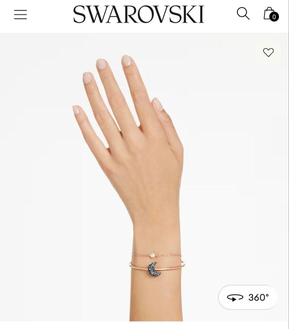 新品 箱付 SWAROVSKI Luna バングル スワロフスキー ブレスレット