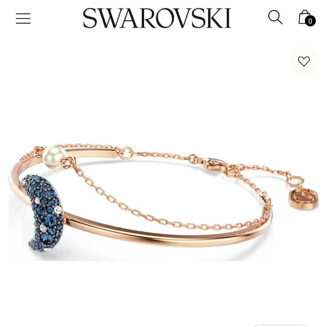 新品 箱付 SWAROVSKI Luna バングル スワロフスキー ブレスレット
