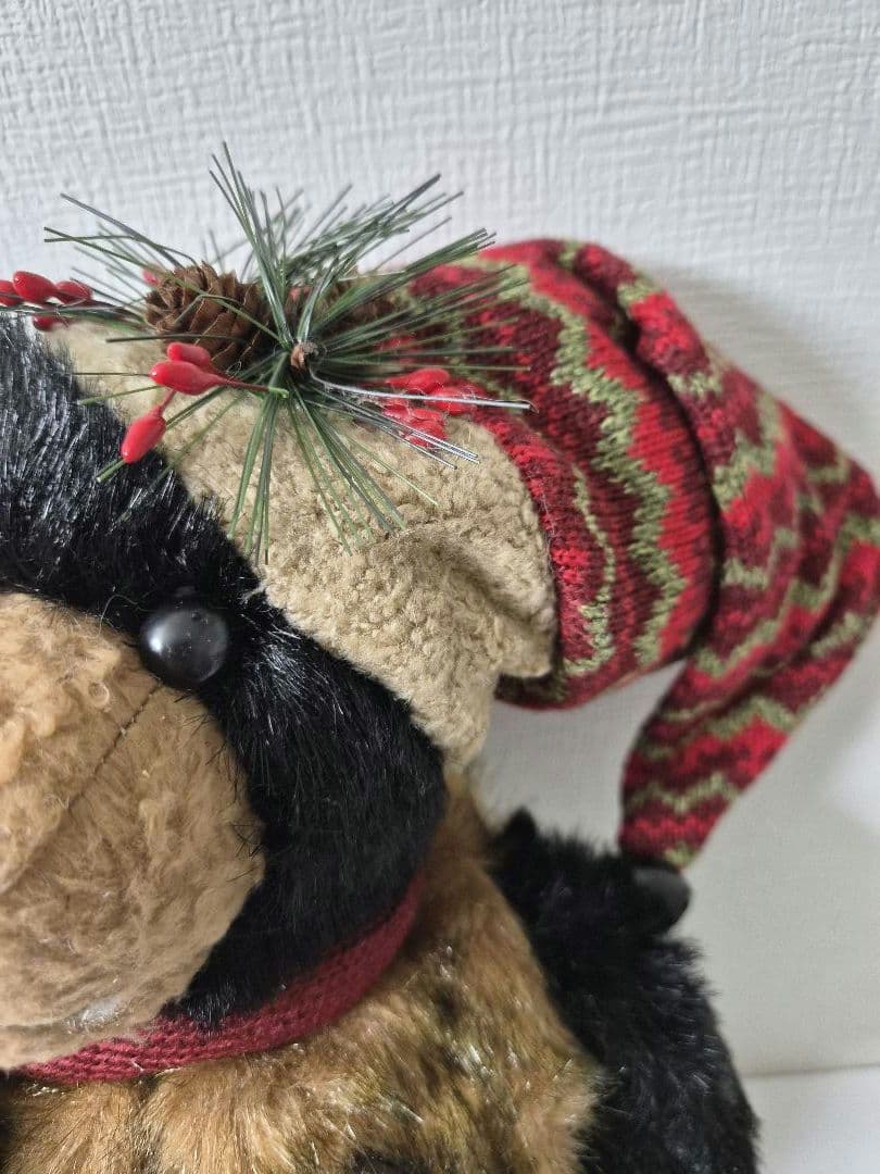 クリスマス　ベアー　くまのぬいぐるみ　ヴィンテージ　レトロ　激レア　輸入雑貨