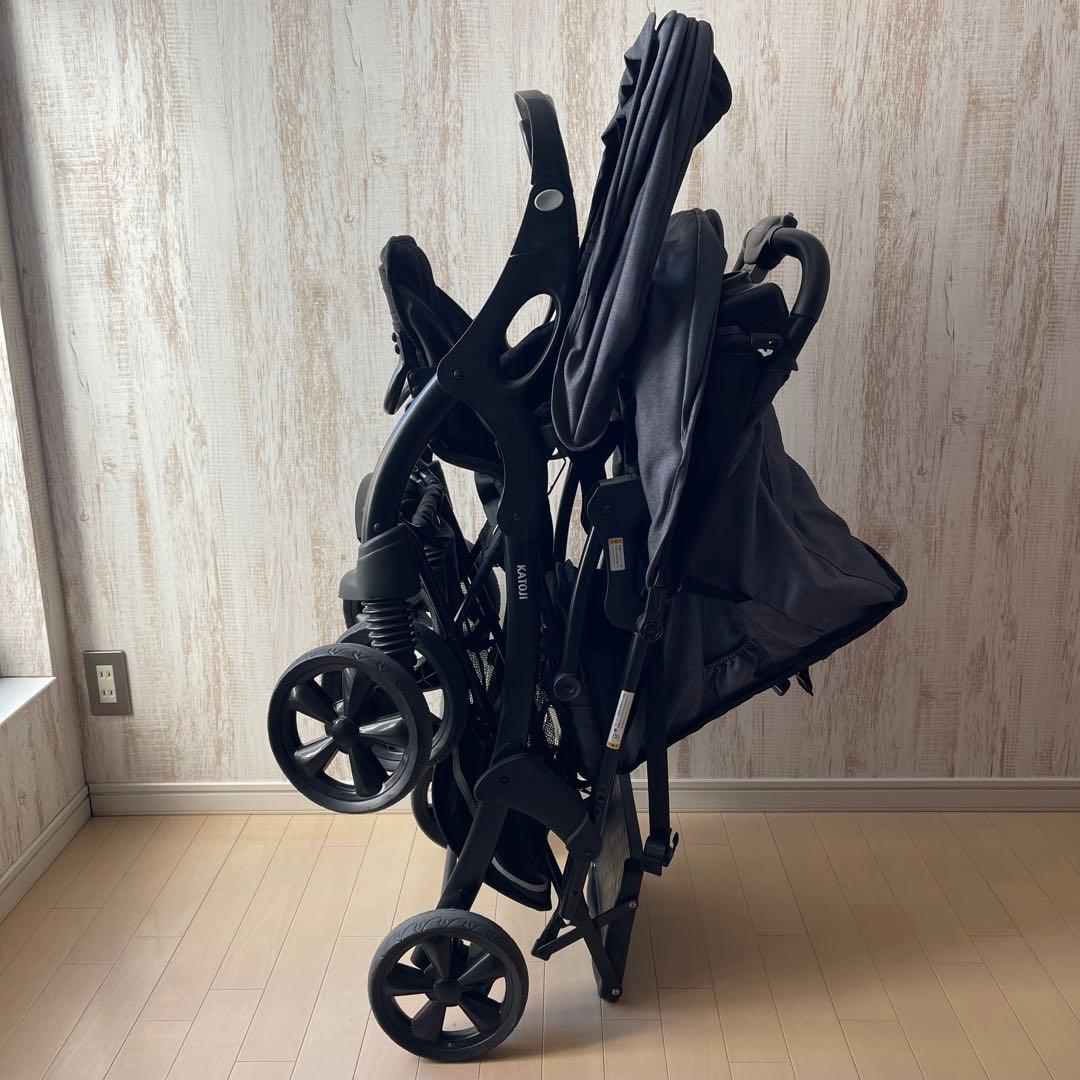 【美品、送料込み】カトージ 二人乗りベビーカー 二人でゴーDX