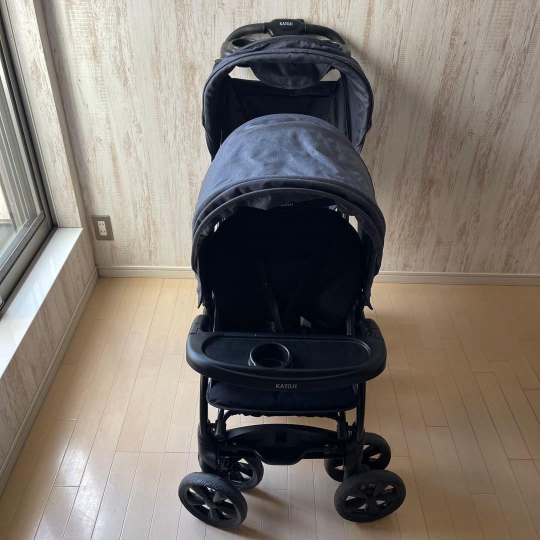 【美品、送料込み】カトージ 二人乗りベビーカー 二人でゴーDX