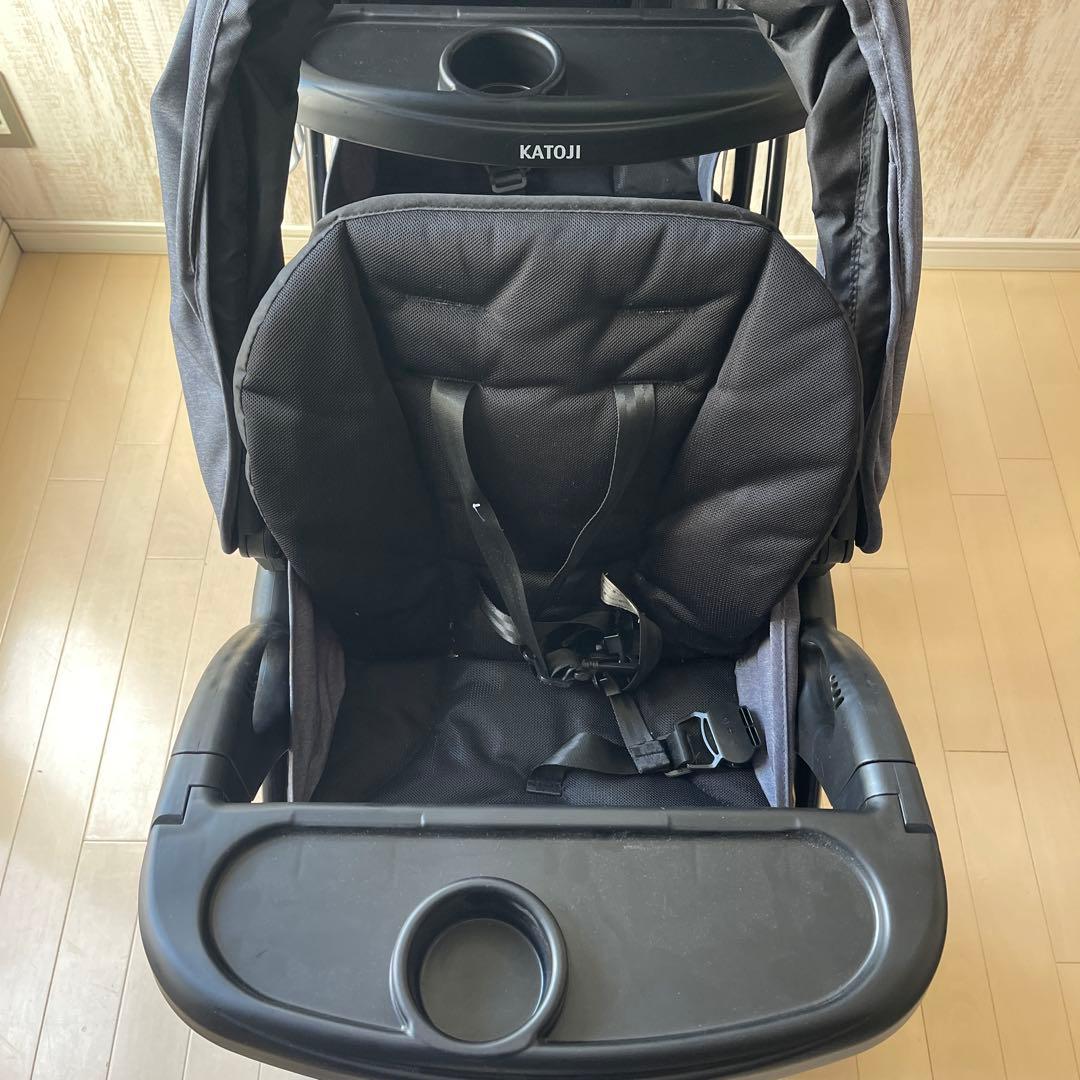 【美品、送料込み】カトージ 二人乗りベビーカー 二人でゴーDX