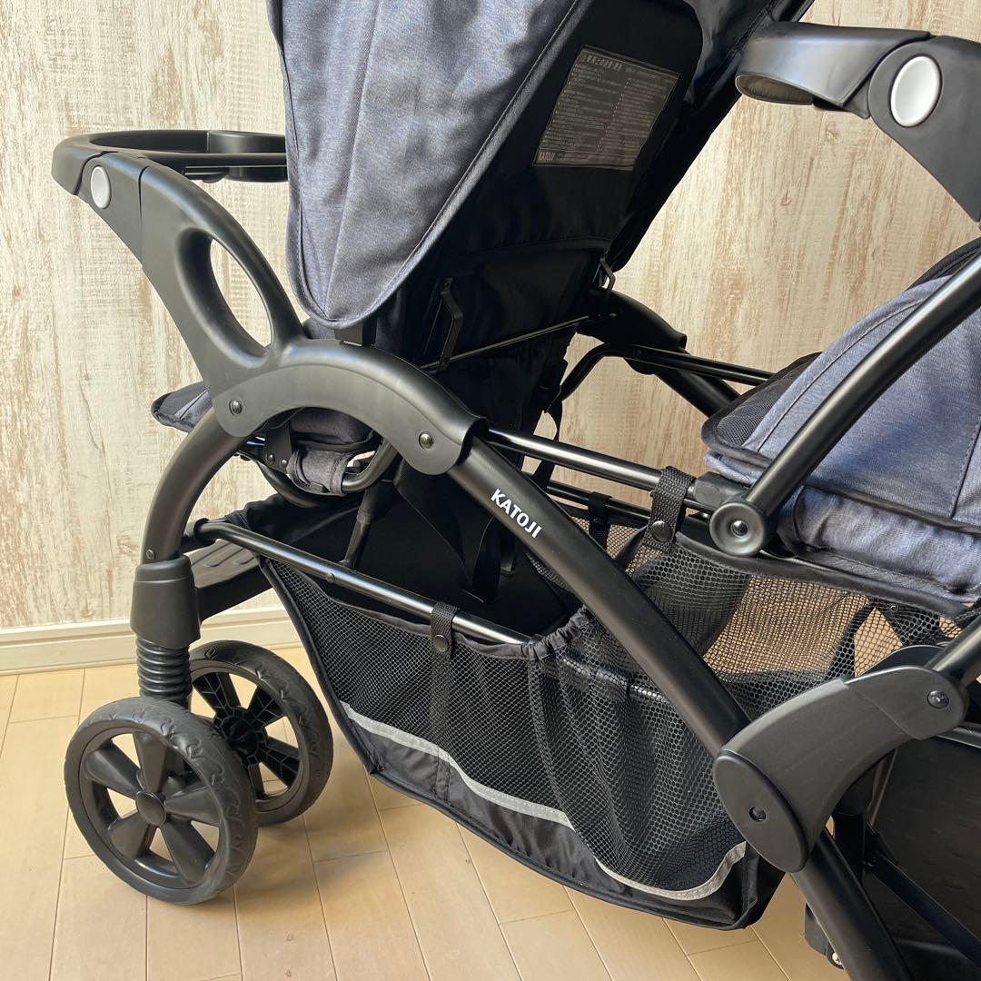 【美品、送料込み】カトージ 二人乗りベビーカー 二人でゴーDX