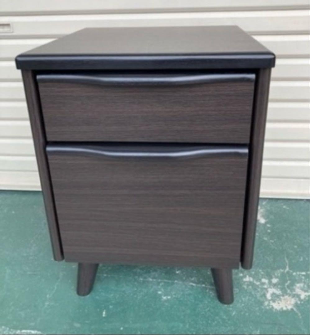 ニトリ　サイドテーブル(アスカ 2段 DBR)