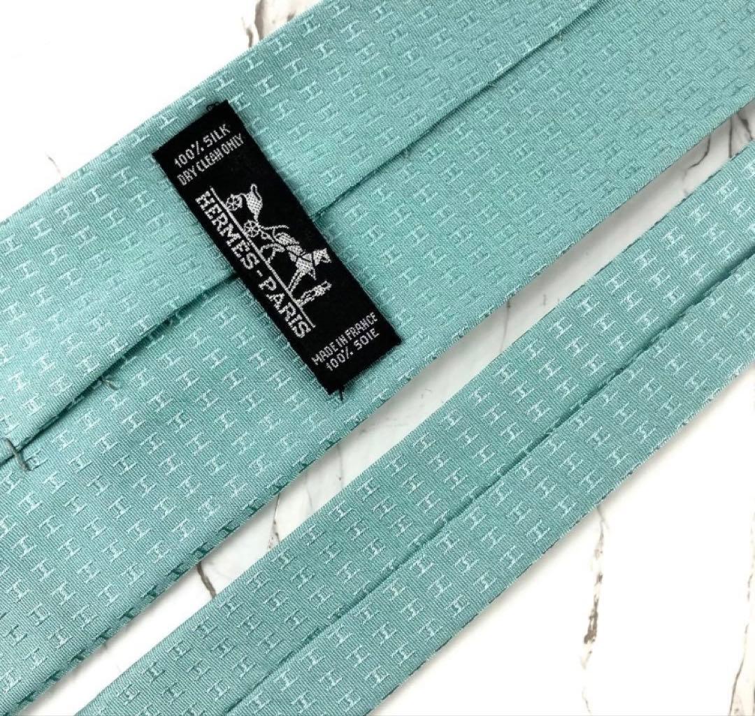 限定セール最終日最低額！　2/3までエルメス　ネクタイ　ファソネ　H柄　H織