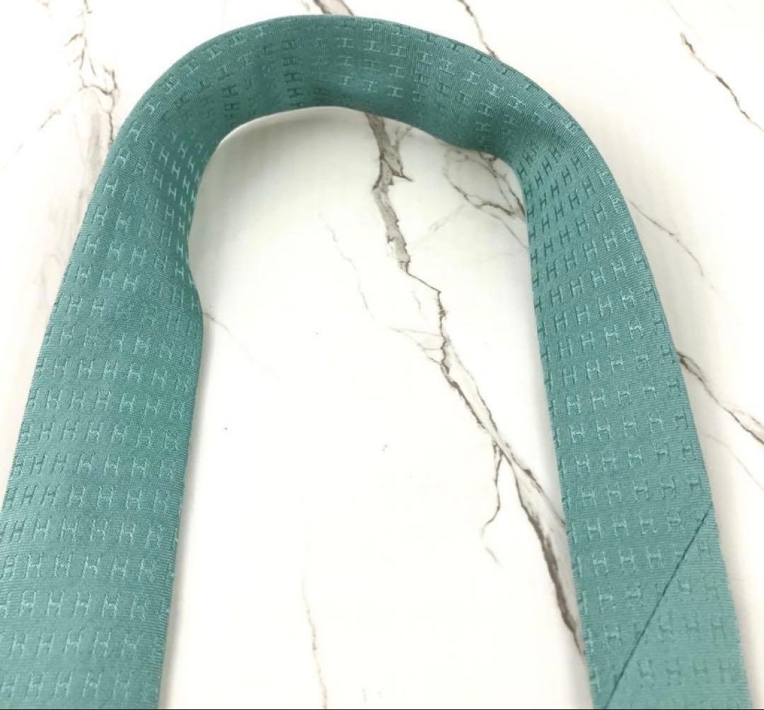 限定セール最終日最低額！　2/3までエルメス　ネクタイ　ファソネ　H柄　H織