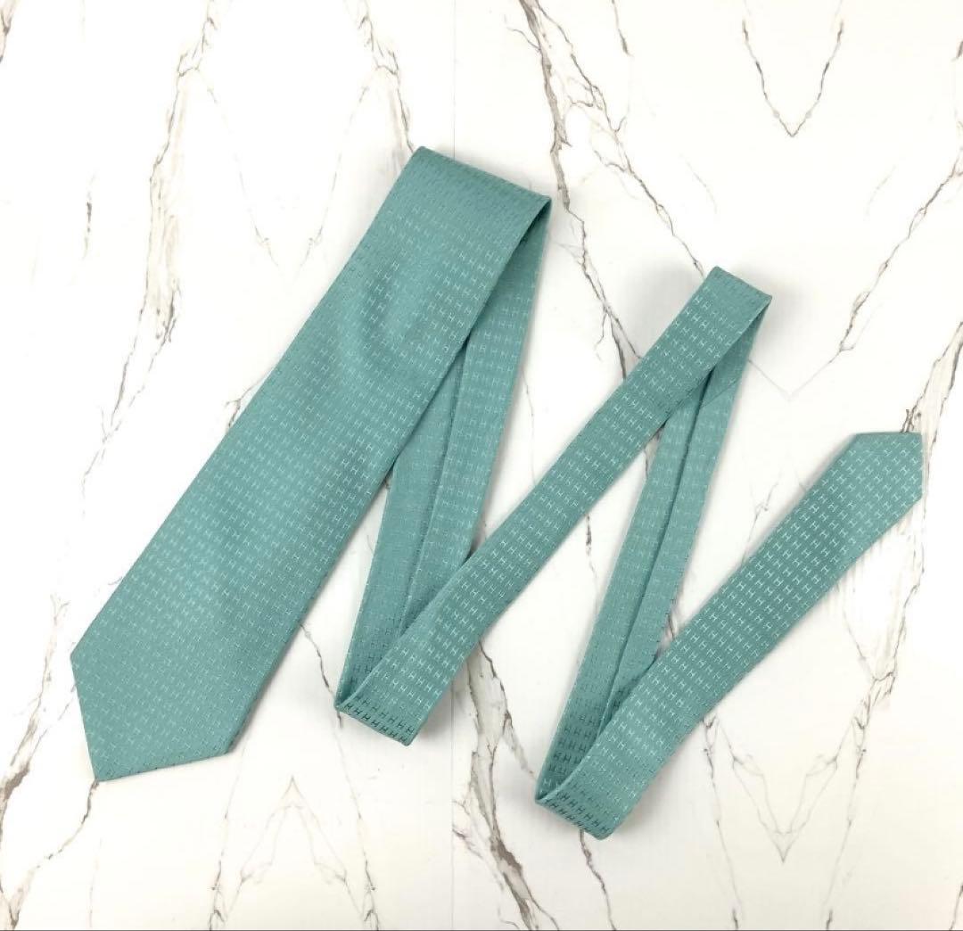 限定セール最終日最低額！　2/3までエルメス　ネクタイ　ファソネ　H柄　H織