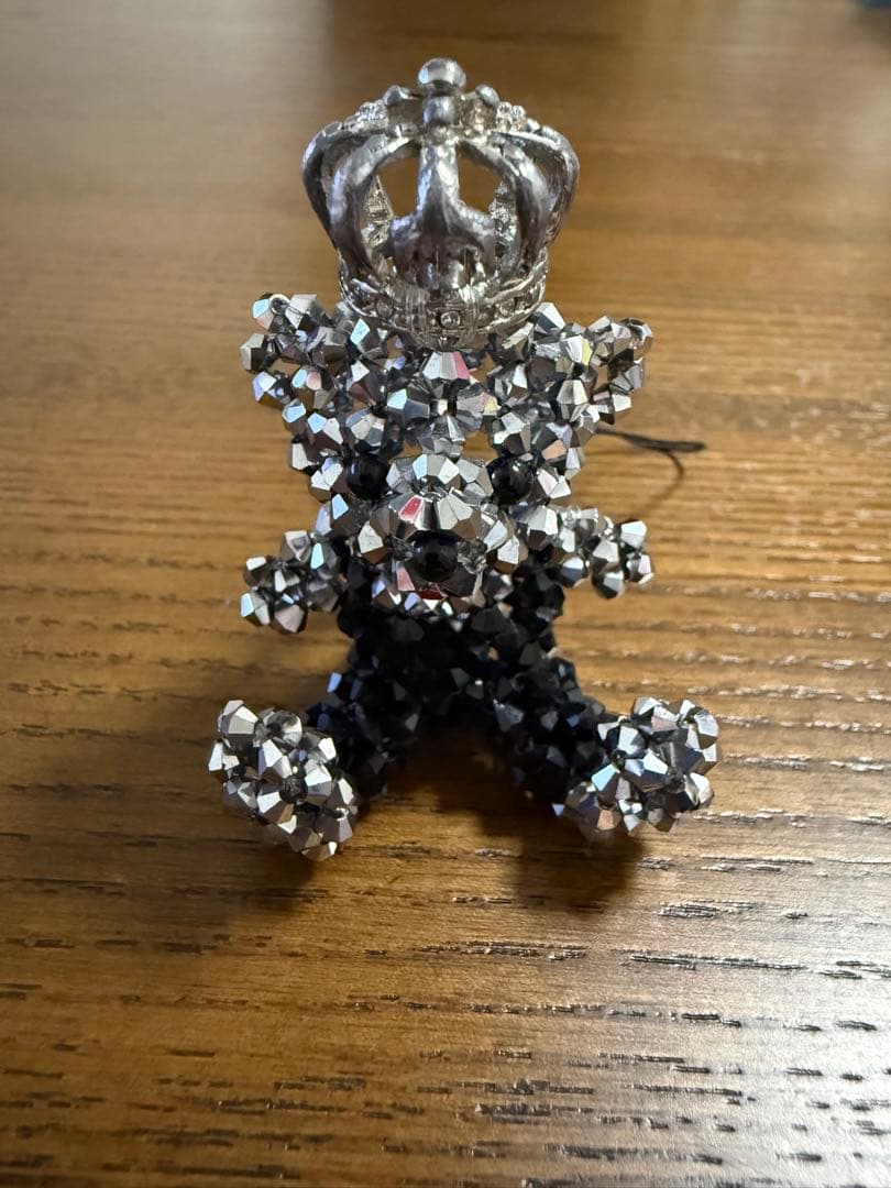 4点まとめDAD ギャルソン クリスタルベアチャーム シルバー キング