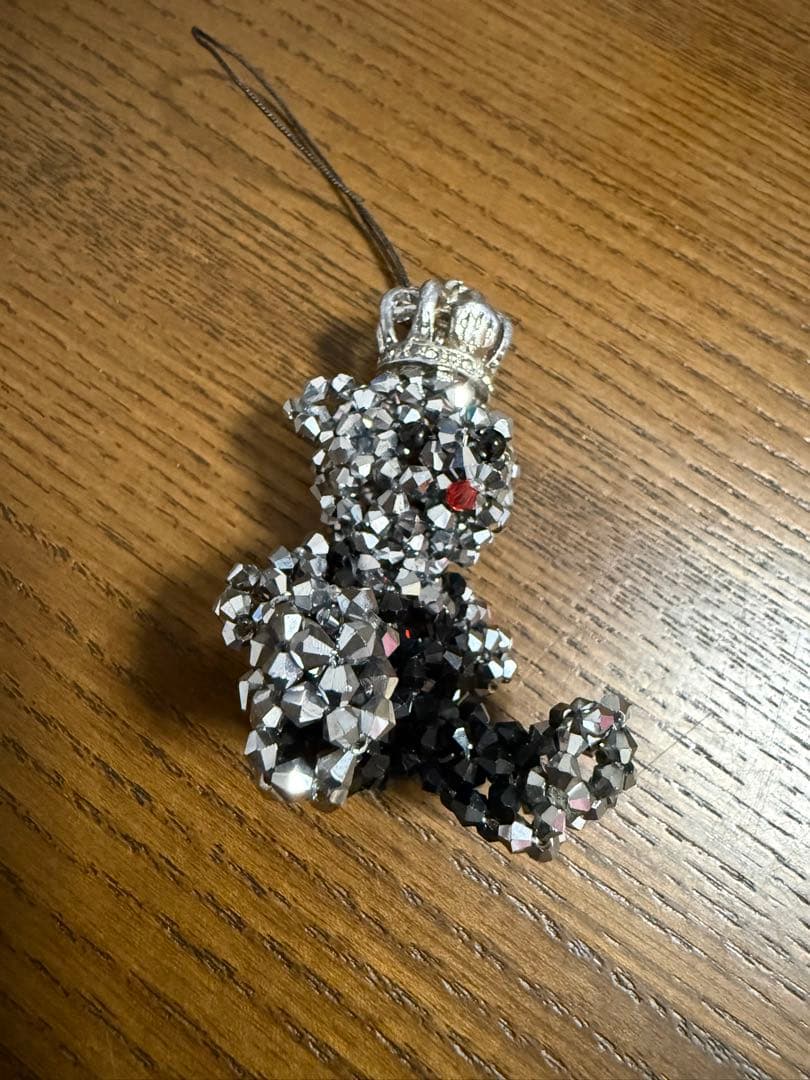 4点まとめDAD ギャルソン クリスタルベアチャーム シルバー キング