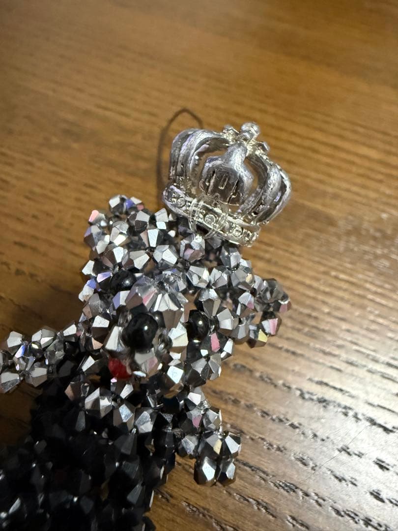 4点まとめDAD ギャルソン クリスタルベアチャーム シルバー キング