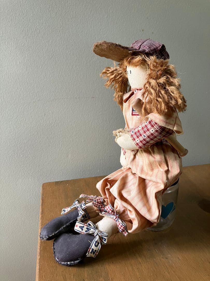 【手作り】カントリードール　ベースボール少女　オリジナルキャラクター