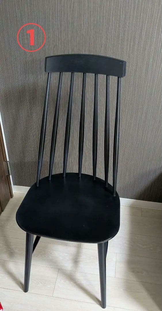 梱包・発送たのメル便　UNICO　コトナ　ダイニングチェア　ブラック　黒　　①