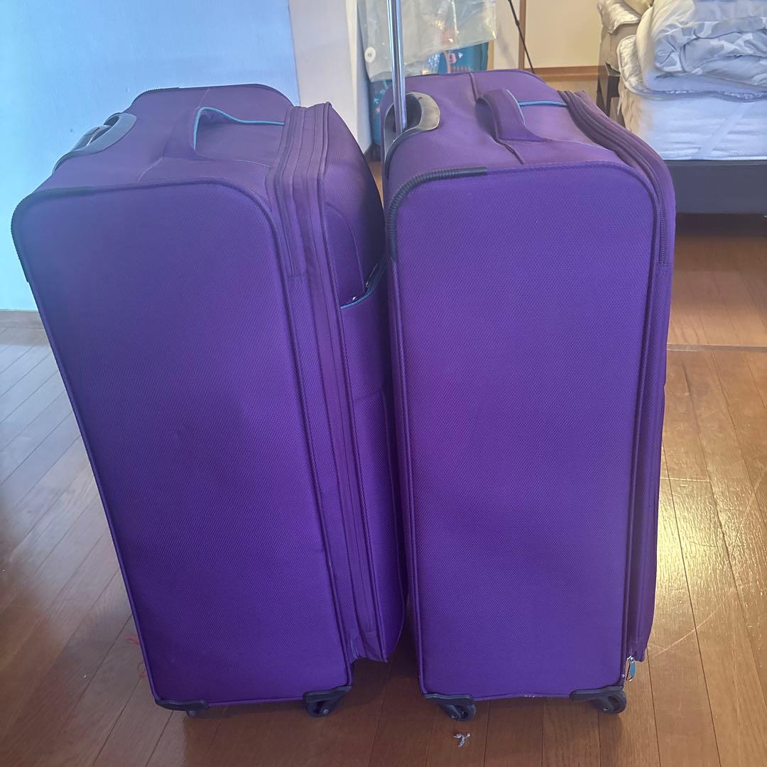 パープル大型キャリーケース