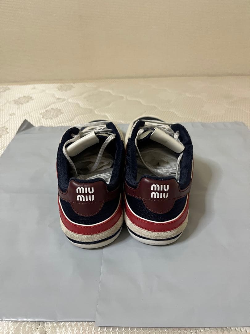 miumiu ジムナジウム テクニカルファブリックxスエード スニーカー