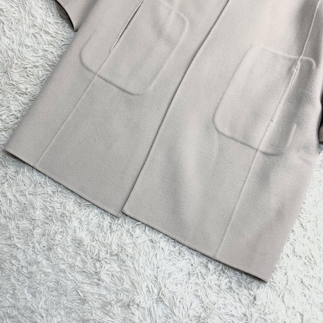 美品✨デザインワークス ノーカラーコート ダブルフェイス リバーシブル 38