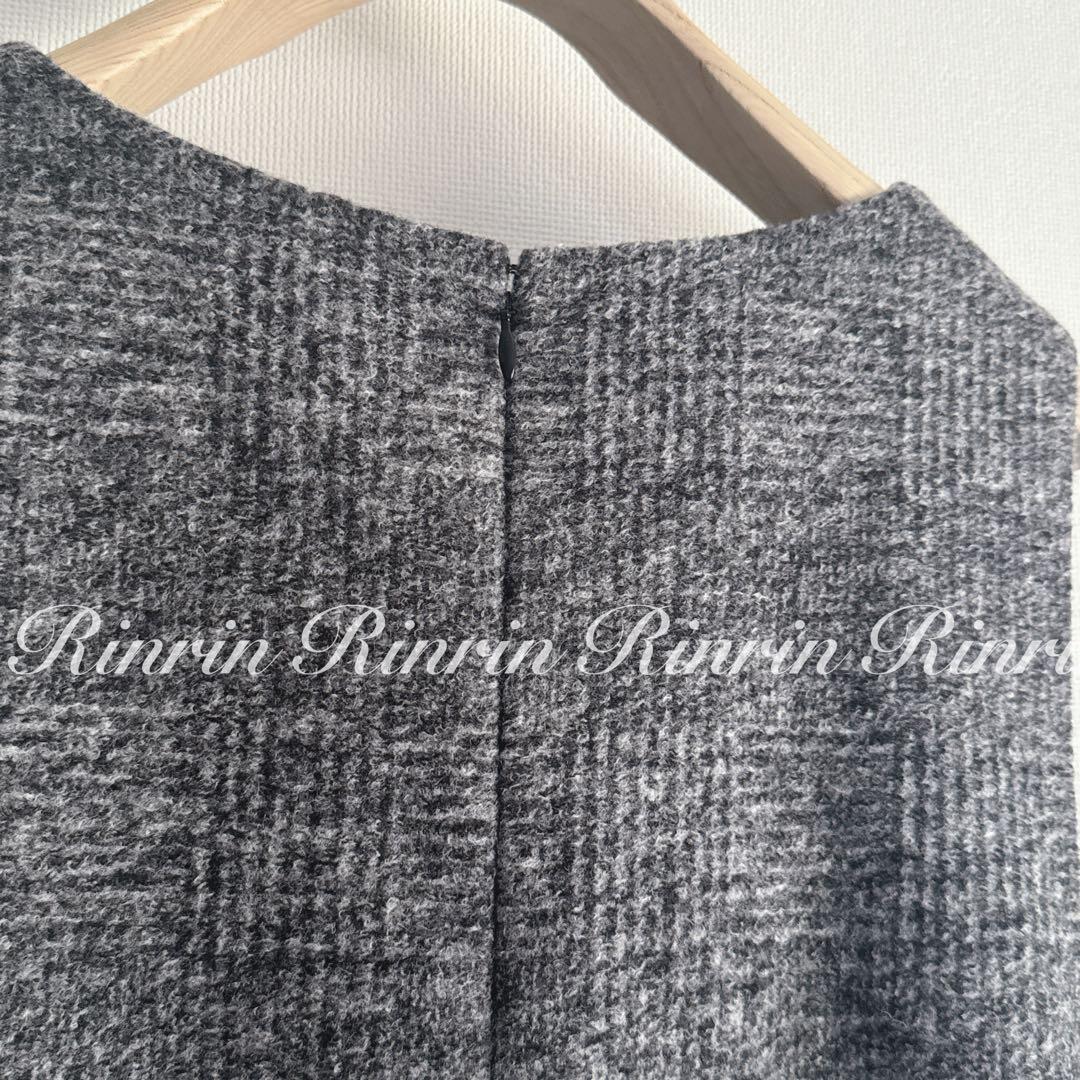 【未使用タグ付き】ANAYI グレンチェックジャンパースカート 36
