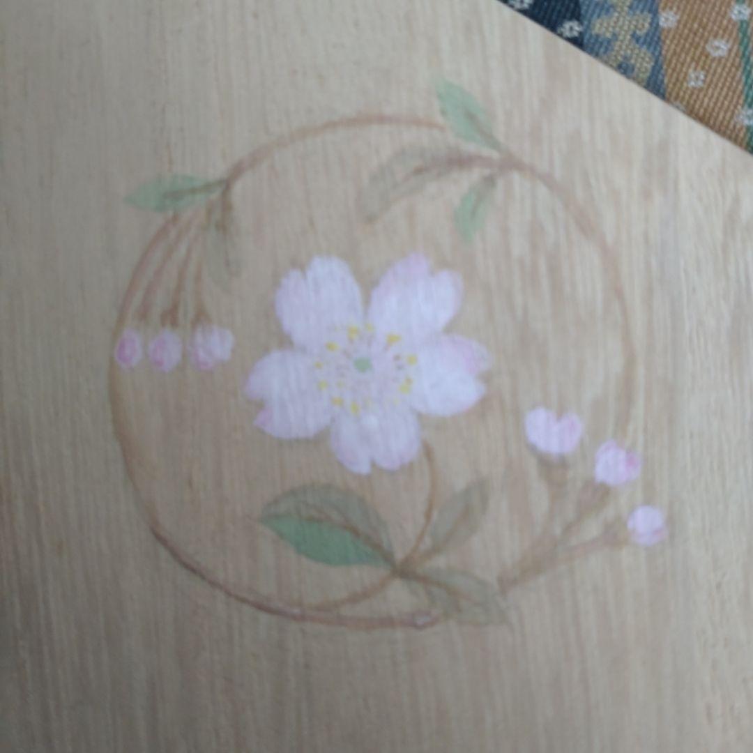 桐塑雛人形 菱形かけひな　衣裳　古布　手描き桜　桐箱付き