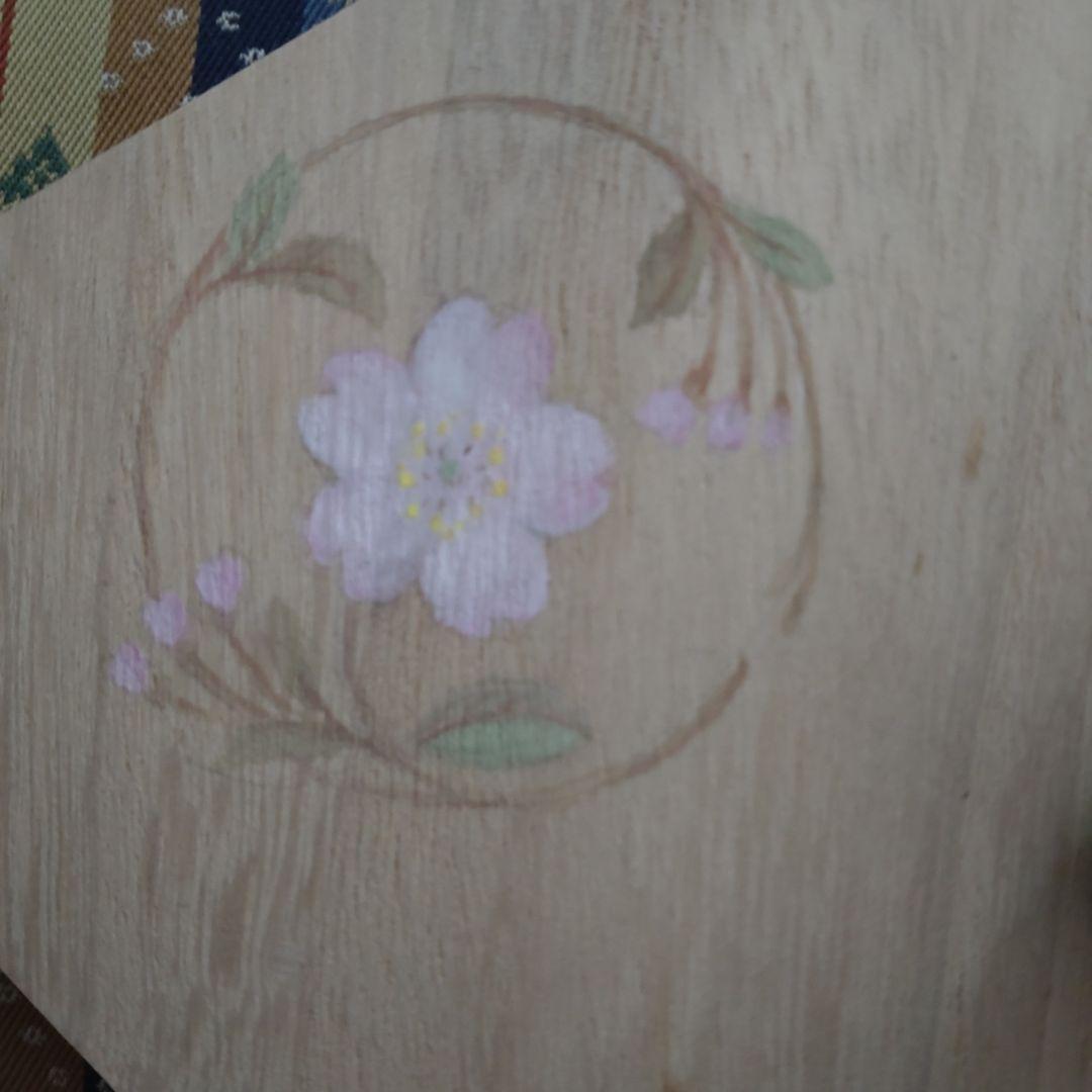 桐塑雛人形 菱形かけひな　衣裳　古布　手描き桜　桐箱付き