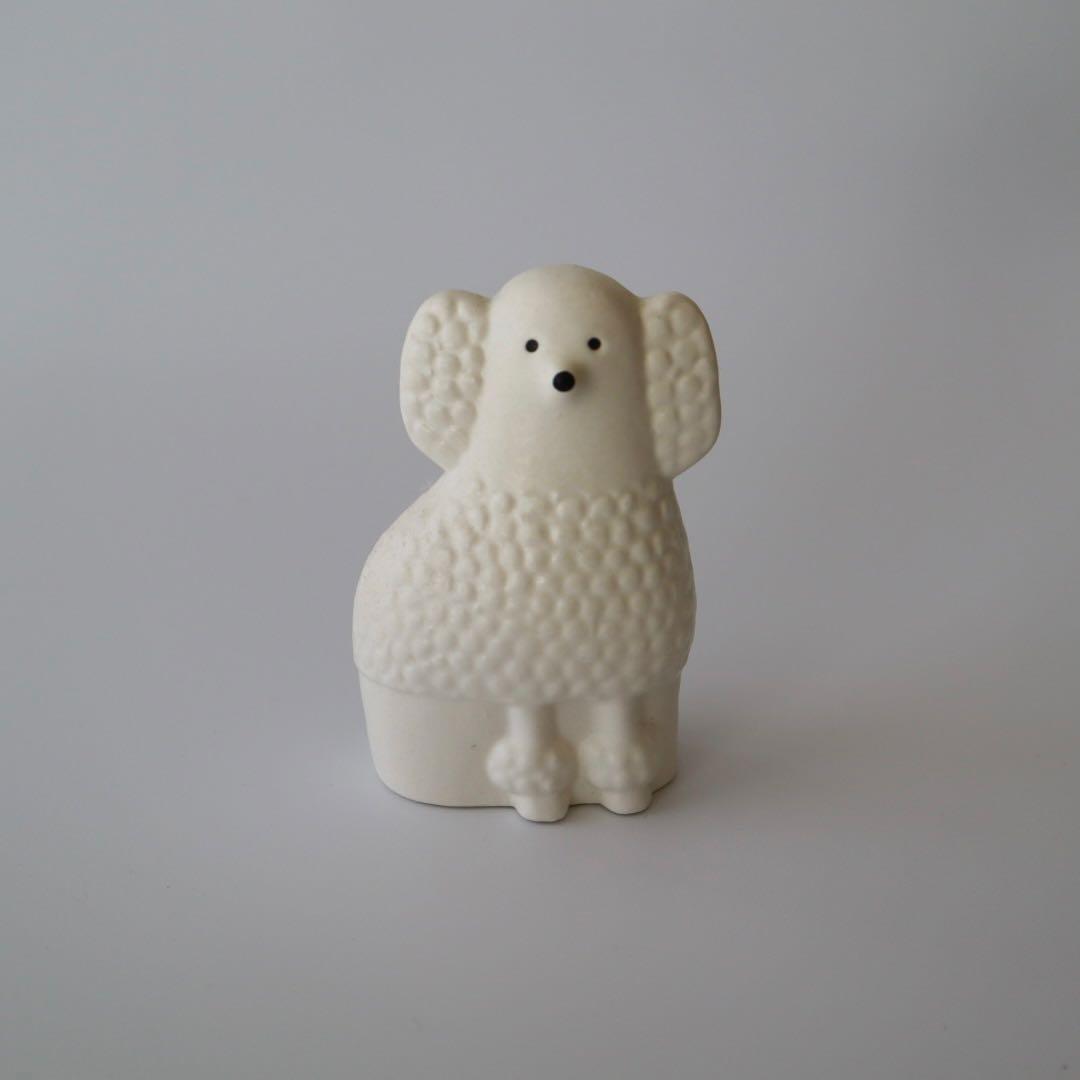 リサラーソン　プードル　グレー・ホワイト2点セット