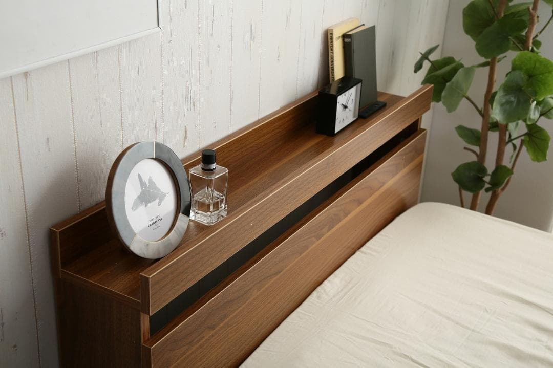 【新品・送料無料】【シングル】Pluto 収納付きベッド（マットレス付き）