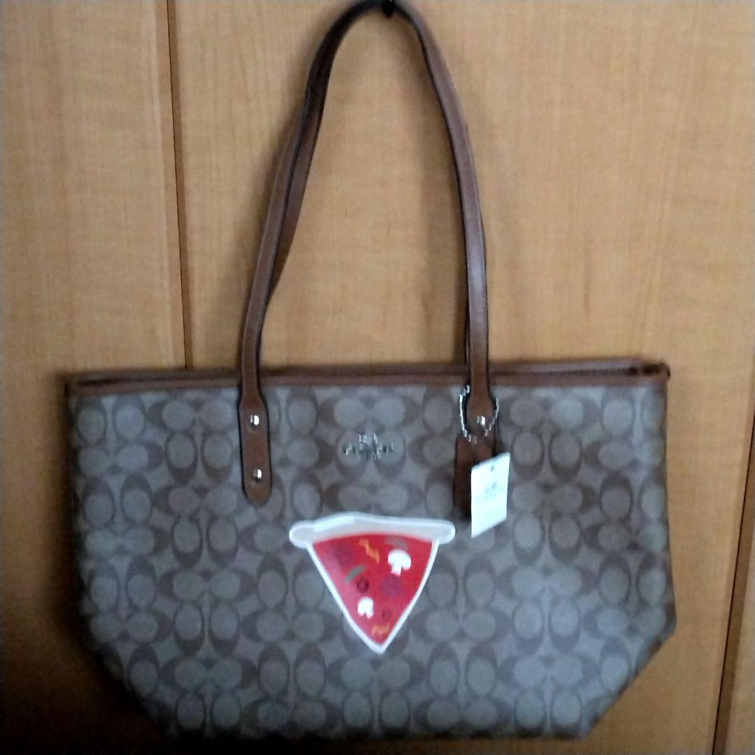 コーチ バッグ COACH ピザ シグネチャー トートバッグ 57614