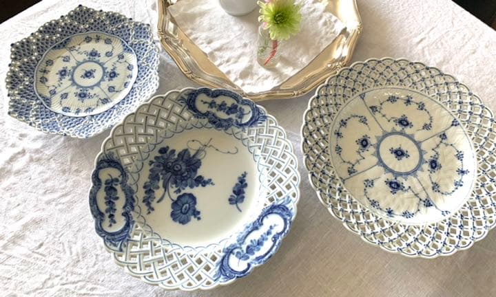 ロイヤルコペンハーゲン　透かしレースプレート3点 未使用超美品