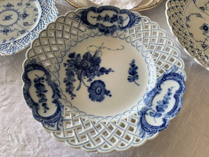 ロイヤルコペンハーゲン　透かしレースプレート3点 未使用超美品