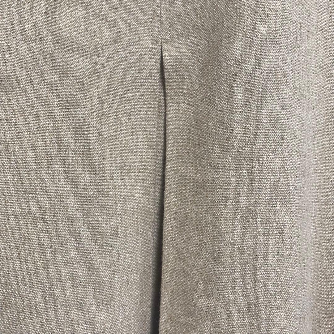 ベージュ ロングコート ボタン付き