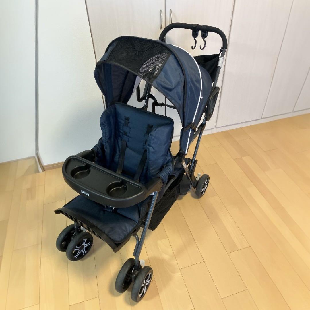 カトージ　2人でゴー スリム 2人乗り 人気ベビーカー ネイビー