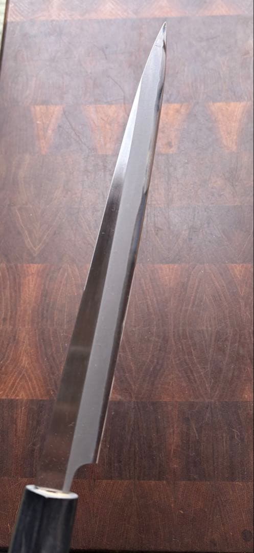 堺打刃物　霞　柳刃　240mm 包丁　白鋼　和包丁　 刺身　研ぎ磨き済　釣り