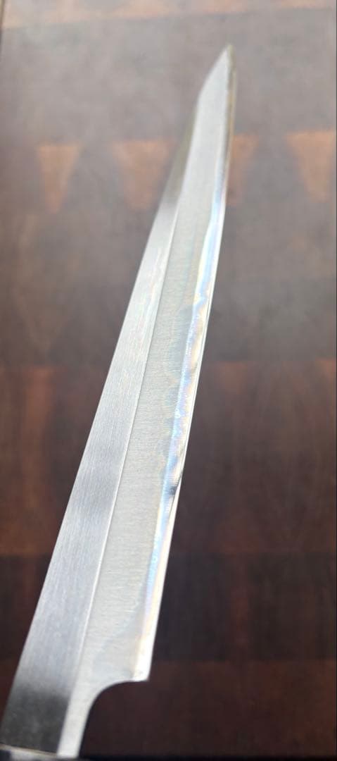 堺打刃物　霞　柳刃　240mm 包丁　白鋼　和包丁　 刺身　研ぎ磨き済　釣り