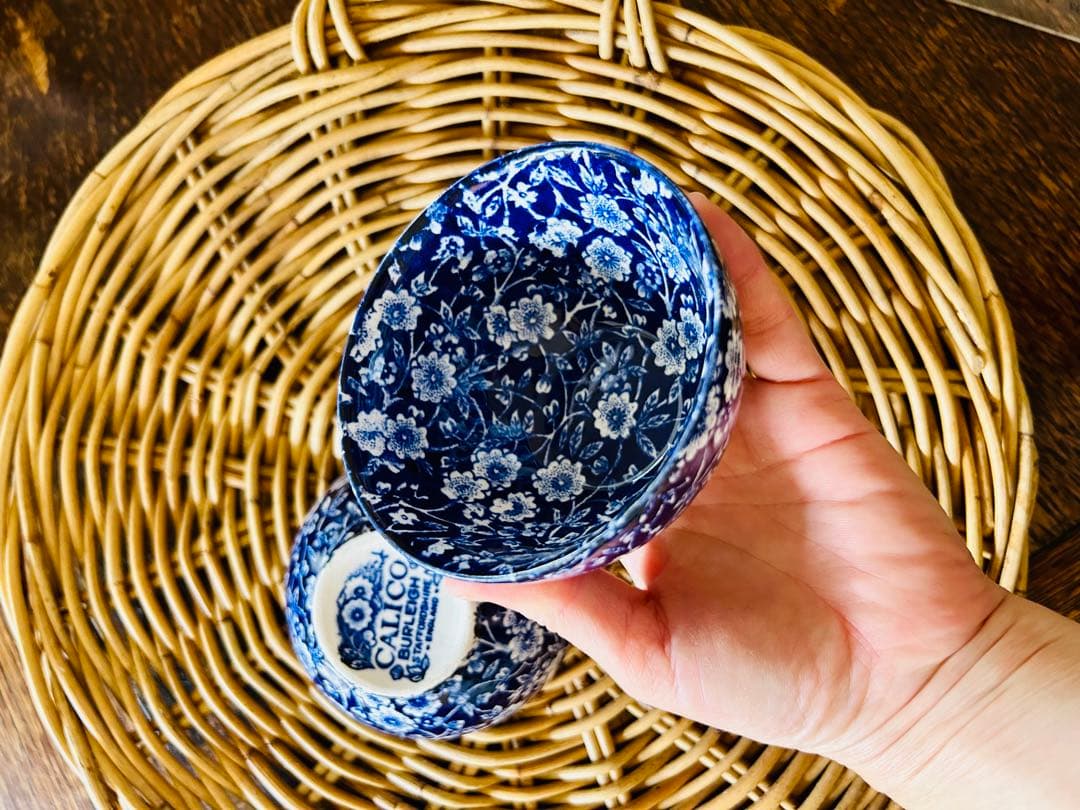 BURLEIGH CALICO/シュガーボウル S /バーレイ ブルーキャリコ