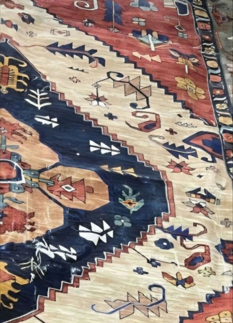 ペルシャ風絨毯 ラグ 洗える 160x200cm　お洒落　高級　春夏