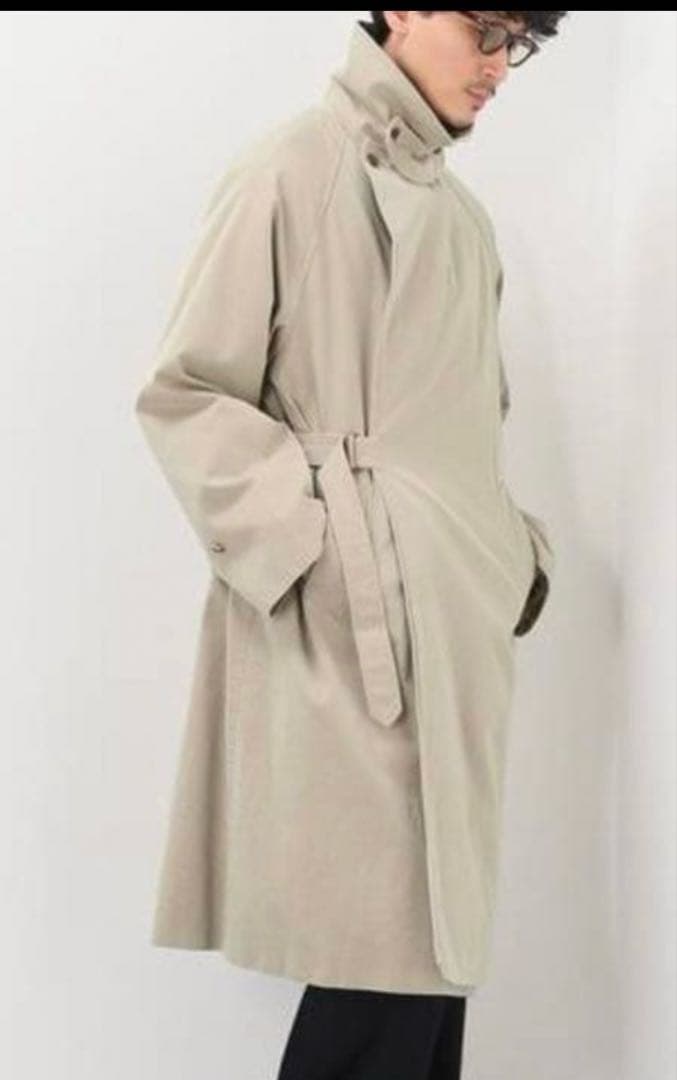 COMOLI 21aw ウォッシュドタイロッケンコート size3