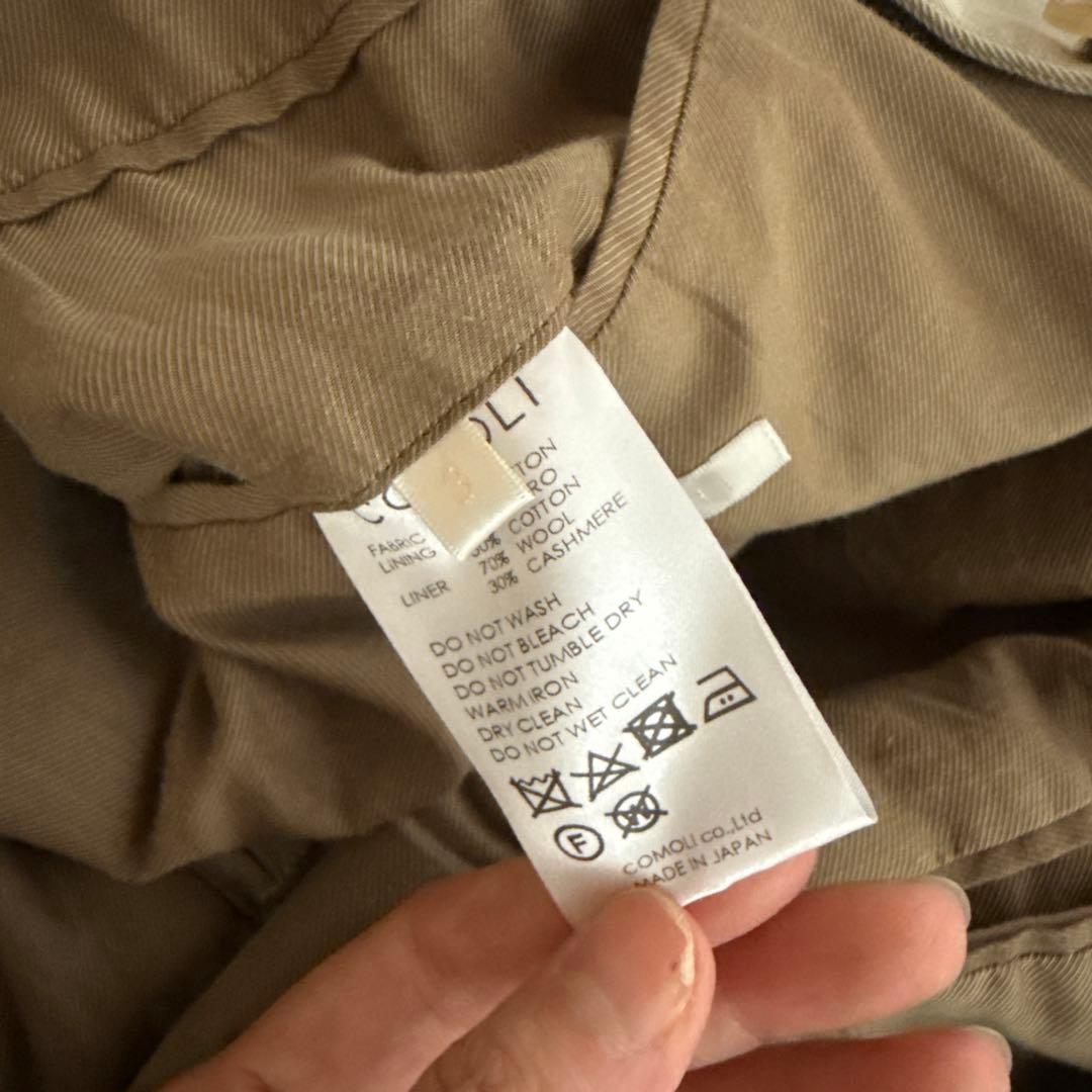 COMOLI 21aw ウォッシュドタイロッケンコート size3