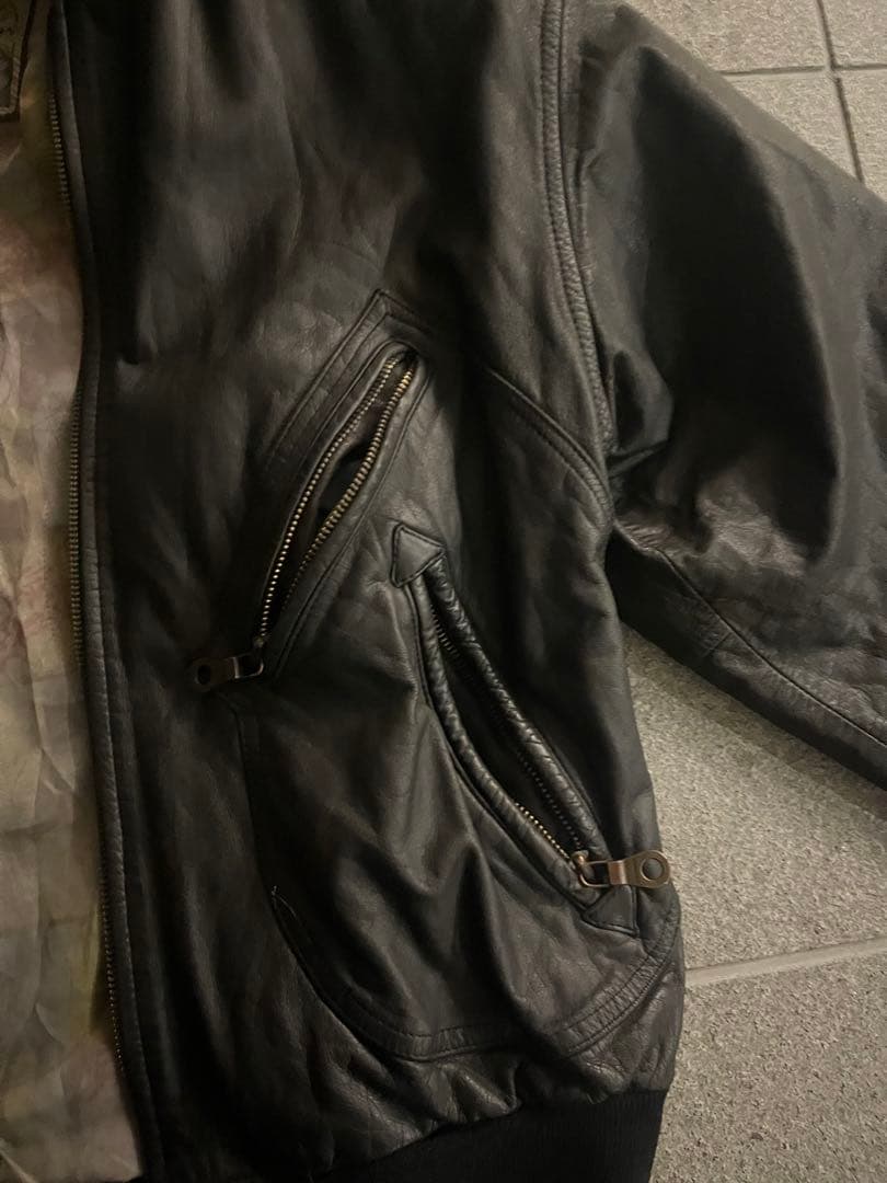 vintage ma-1 フライトジャケット　レザー