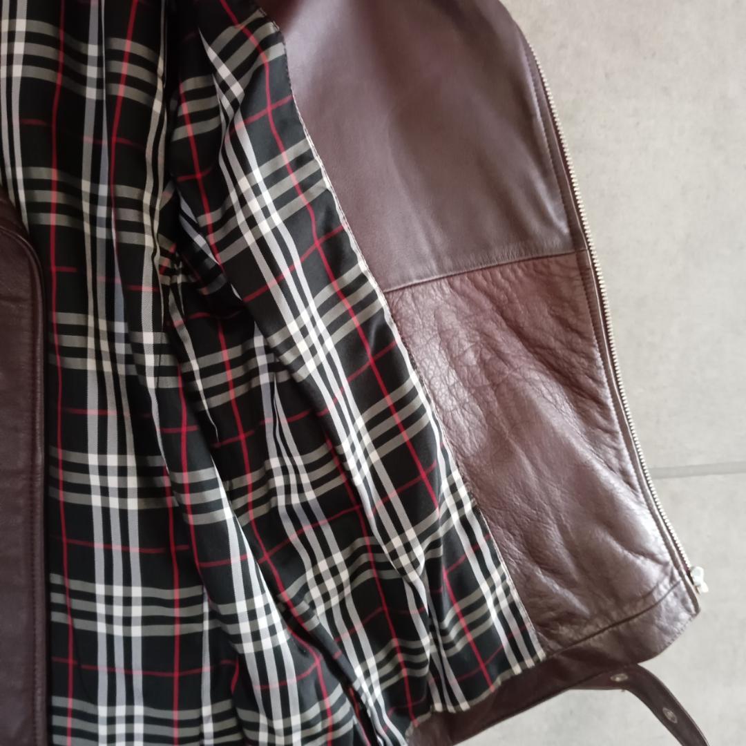 BURBERRY BLACK LABELライダースジケット 牛革 X2775